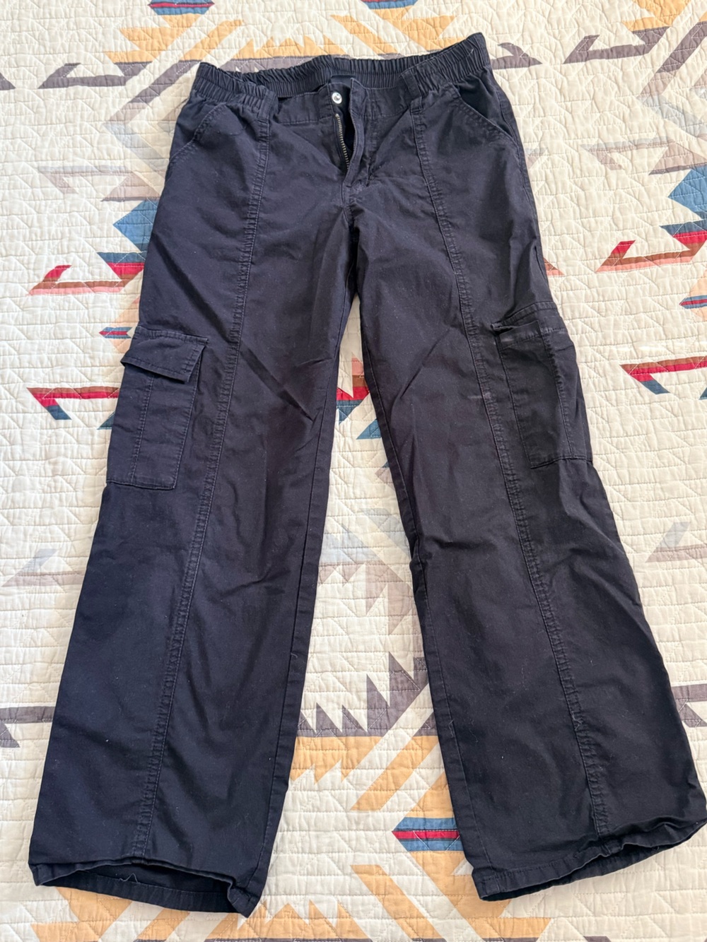 art class Black Cargo Pants with Side Pockets